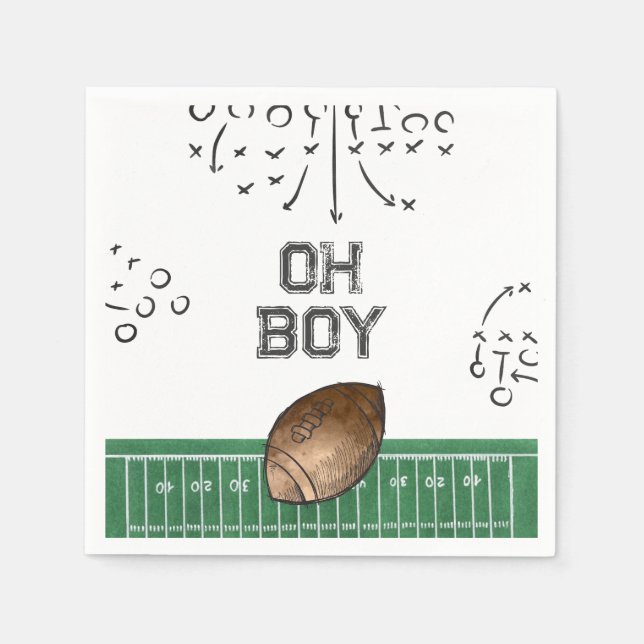 Football Baby Shower Napkins | Football Shower (Front)