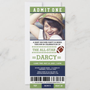 Football Baby Shower Party Invites