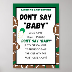Football Baby Shower Sign