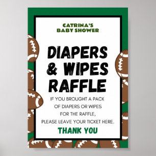 Football Baby Shower Sign