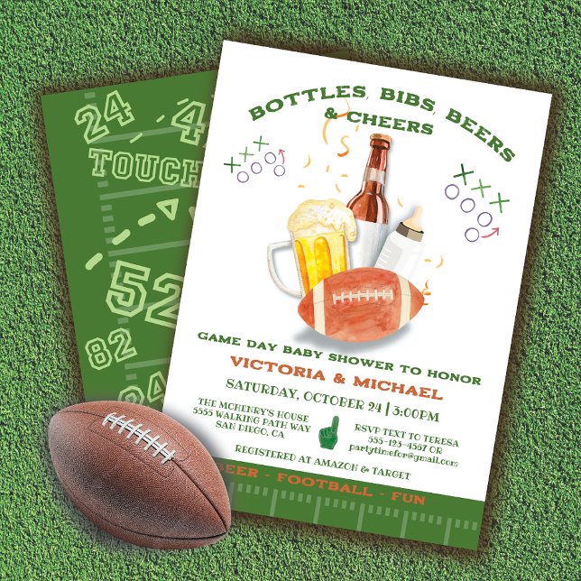 Football Baby Shower Tailgate couples Game Day Invitation (Creator Uploaded)