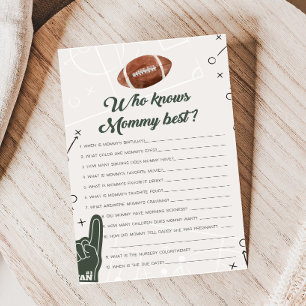 Football Baby Shower Who knows Mummy Best Game
