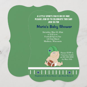 Football Baby Sports Baby Shower Invitation