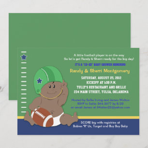 Football Baby Sports Theme Baby Shower (#2) Invitation