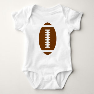FOOTBALL BABY White   Front Football Graphic Bodysuit