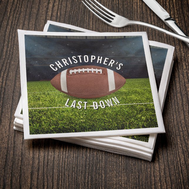 Football Bachelor Party Last Down Napkin (Creator Uploaded)