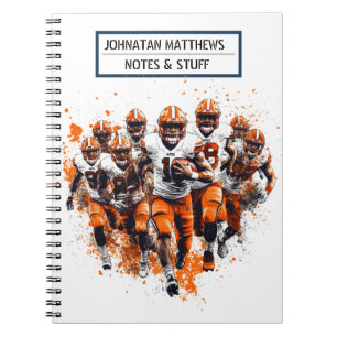 Football Back To School Spiral Photo Notebook