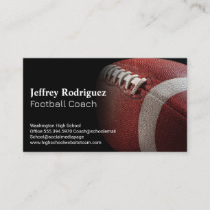 Football Ball   Coach Business Card