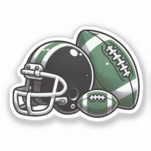 Football Ball Helmet Cartoon Image