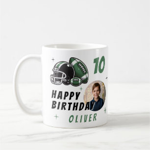 Football Ball Helmet Cartoon Photo Birthday  Coffee Mug