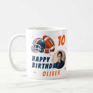 Football Ball Helmet Cartoon Photo Birthday  Coffee Mug