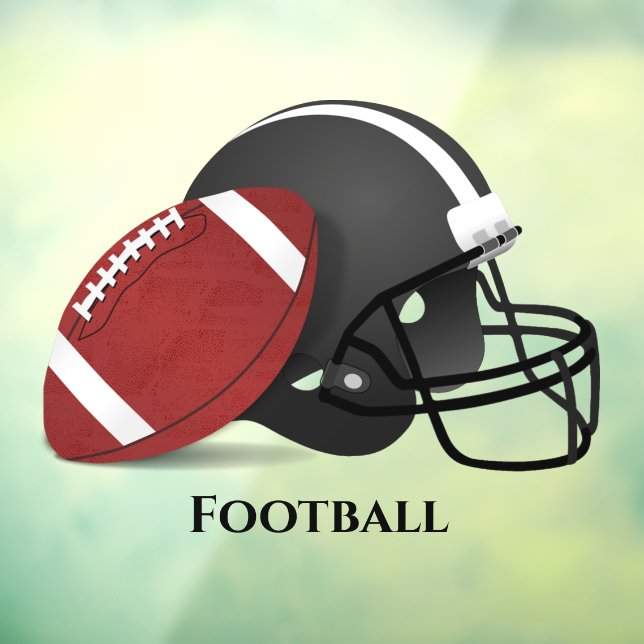 Football Ball Helmet Design Window Cling (Sheet 3)
