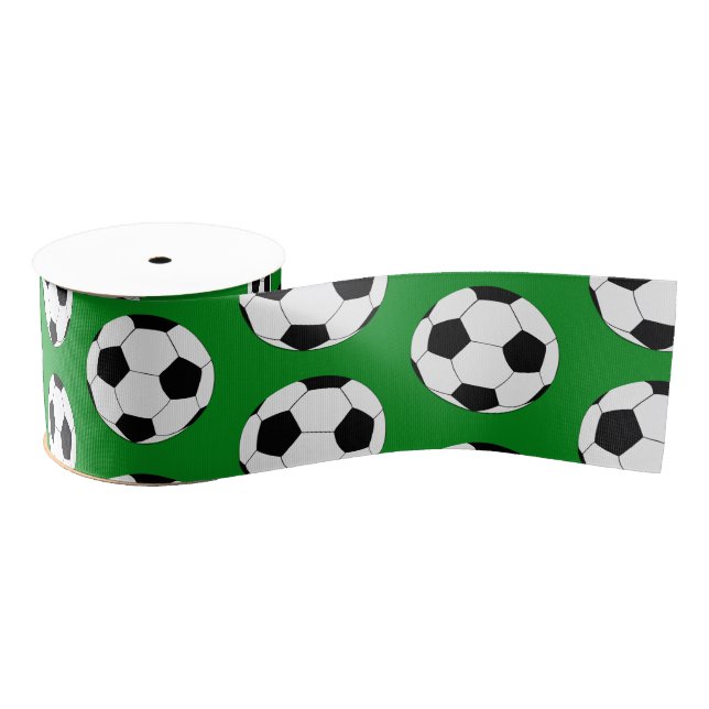 Football Ball Trendy Soccer fashion /Sports fans Grosgrain Ribbon (Spool)