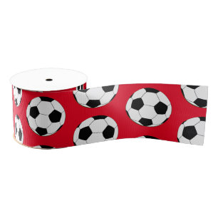 Football Ball Trendy Soccer fashion /Sports fans Grosgrain Ribbon