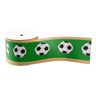 Football Ball Trendy Soccer fashion /Sports fans Grosgrain Ribbon