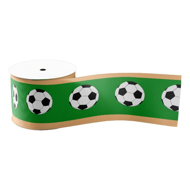 Football Ball Trendy Soccer fashion /Sports fans Grosgrain Ribbon (Spool)