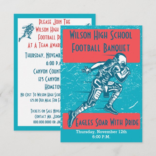 Football Banquet Invitation (Front/Back)