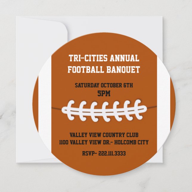 Football Banquet Invitation (Front)