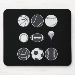 Football baseball soccer volleyball basketball mouse mat