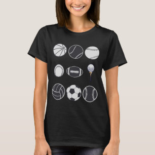 Football baseball soccer volleyball basketball T-Shirt