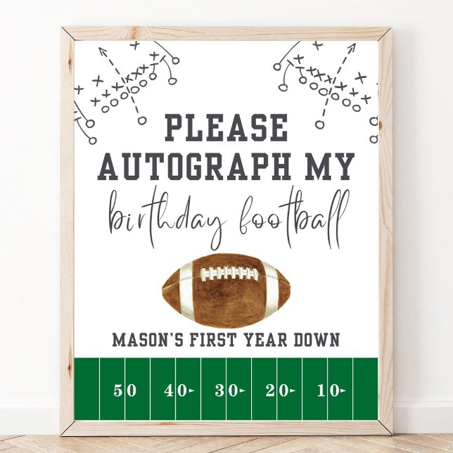 Football Birthday, Autograph My Ball Autograph Gue Poster (Creator Uploaded)
