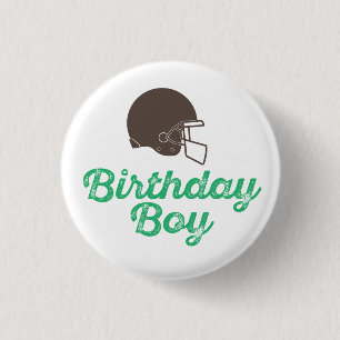 Football Birthday Boy Button