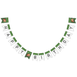 Football Birthday bunting banner, First Year Down