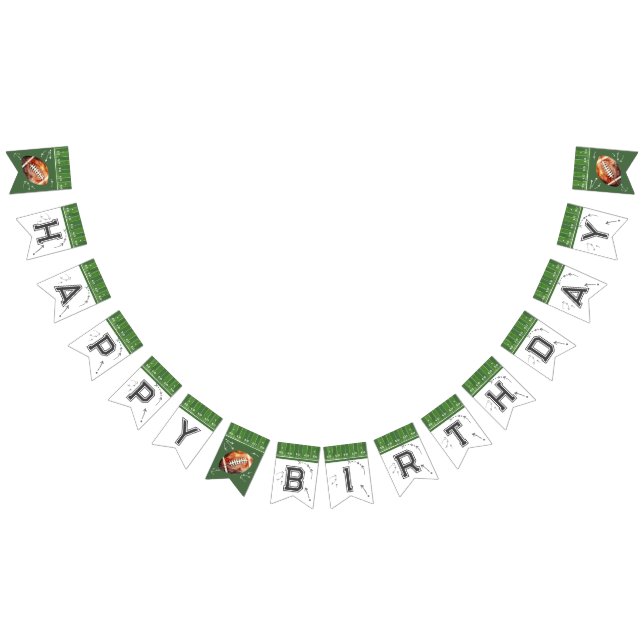 Football Birthday bunting banner, First Year Down (All)