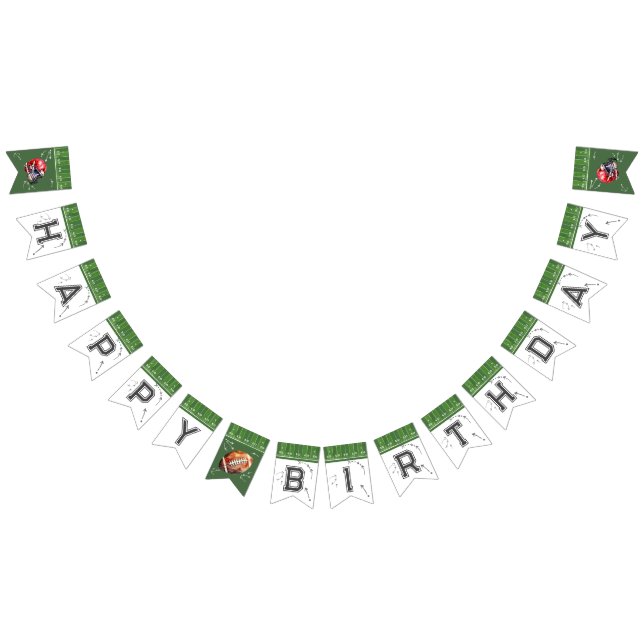 Football Birthday bunting banner, First Year Down Bunting (All)