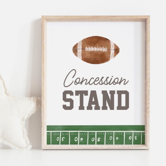 Football Birthday Concession Stand Sign (Creator Uploaded)