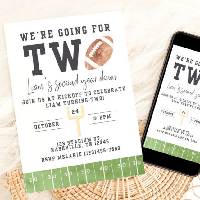 Football Birthday, Football Invitation Second Birt (Creator Uploaded)