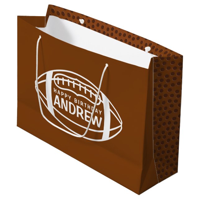 Football Birthday Gift Bag (Front Angled)