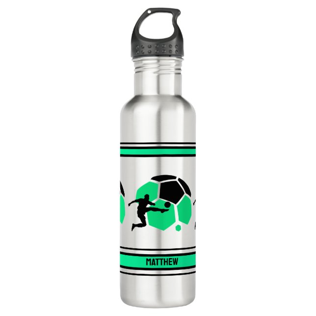 Football Birthday Gift, Football Player 710 Ml Water Bottle (Front)