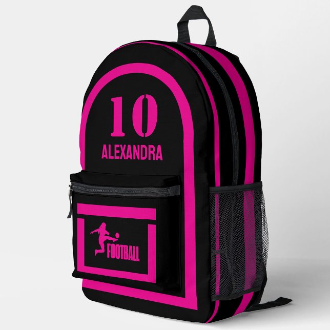 Football Birthday Gift, Football Player Girl,  Acc Printed Backpack (Creator Uploaded)