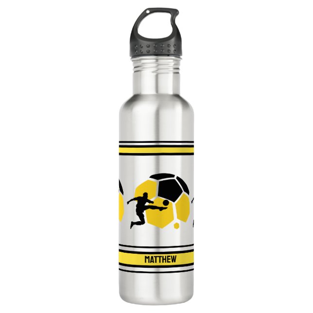Football Birthday Gift, Football Player Team 710 Ml Water Bottle (Front)