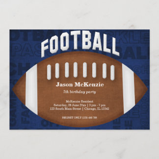 Football Birthday Invitation