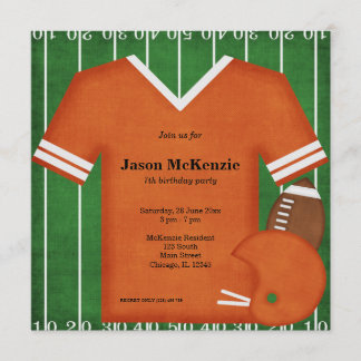 Football Birthday Invitation