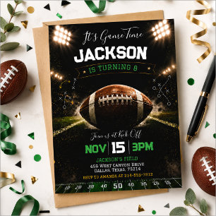 Football birthday invitation
