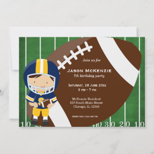 Football birthday invitation