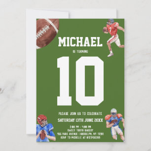 Football Birthday Invitation