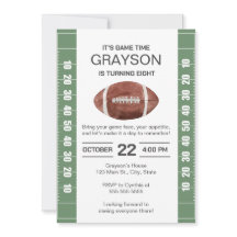 Football Birthday Invitation 5x7