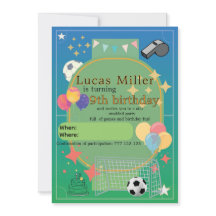 Football Birthday Invitation | Children's Party