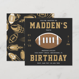 Football Birthday Invitation Football Party