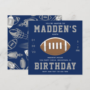 Football Birthday Invitation   Football Party
