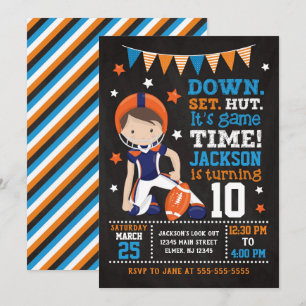 Football Birthday Invitation for a Boy