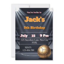 Football Birthday Invitation, Soccer Invite