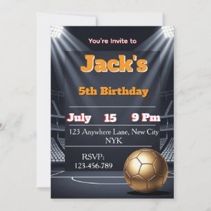 Football Birthday Invitation, Soccer Invite