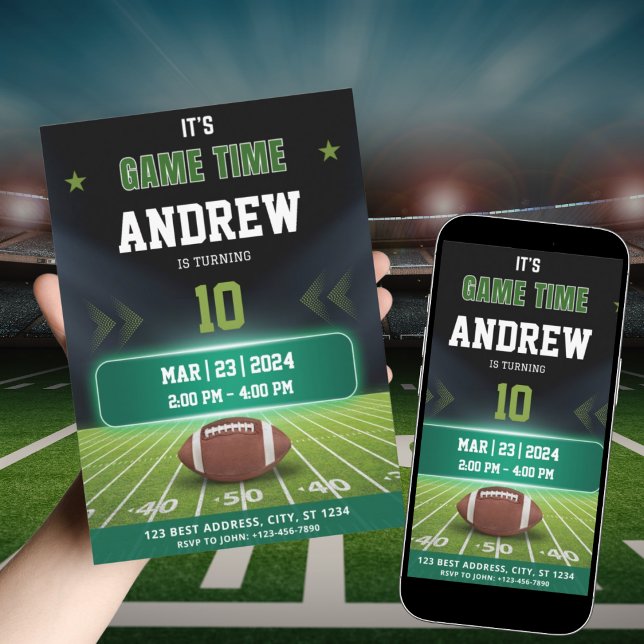 Football Birthday Invitation | Sport Party Invite (Creator Uploaded)