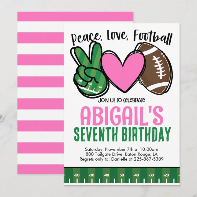 Football Birthday Invite (Front/Back)