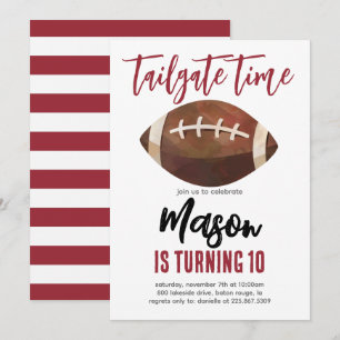 Football Birthday Invite